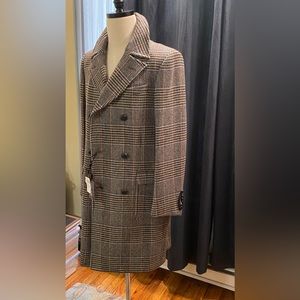 CORNELIANI  PLAID WOOL COAT